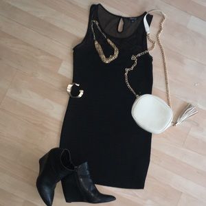 Short Bandage Sheer Top Tank Dress